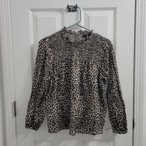 J. Crew Leopard Print Blouse